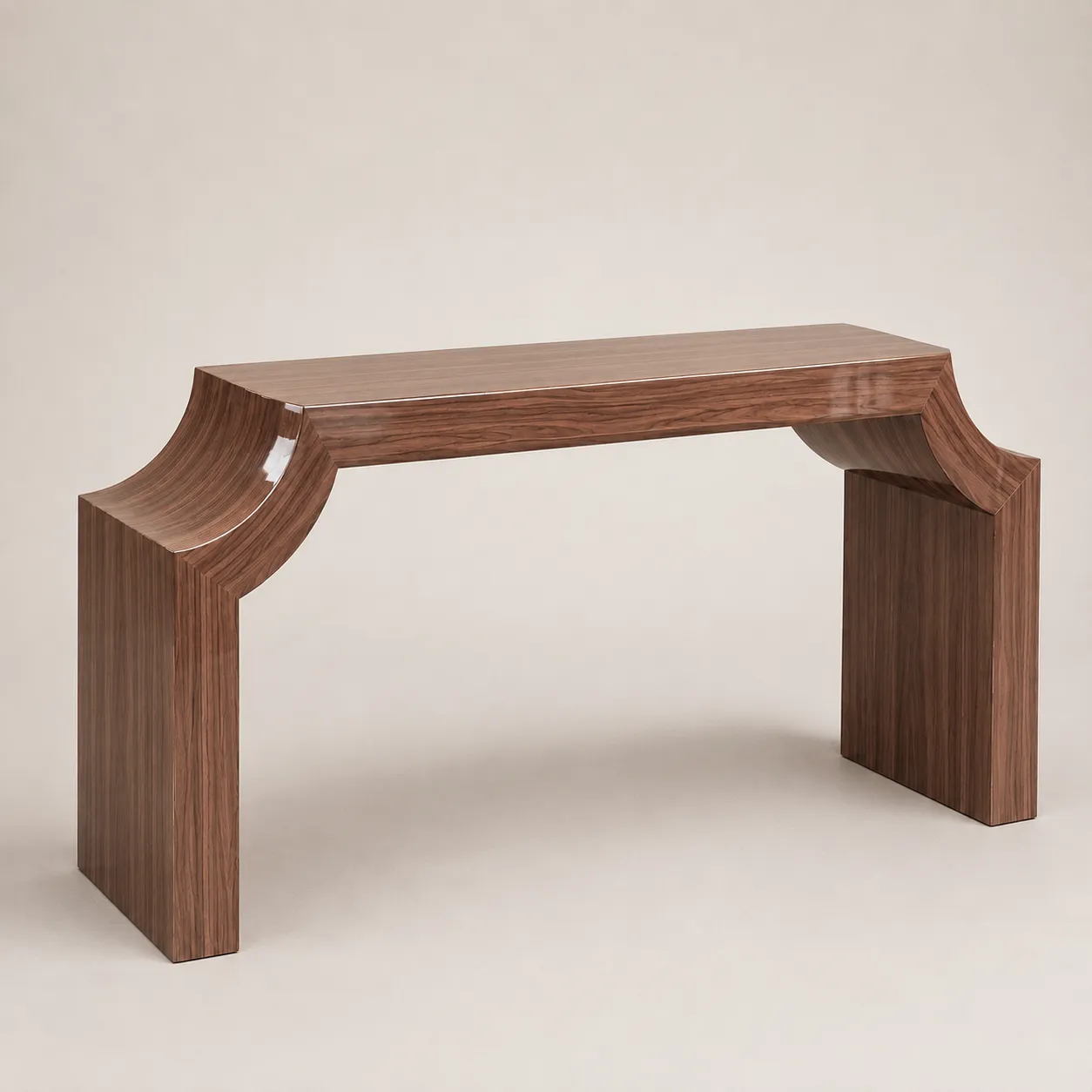adrian console glossy walnut background result