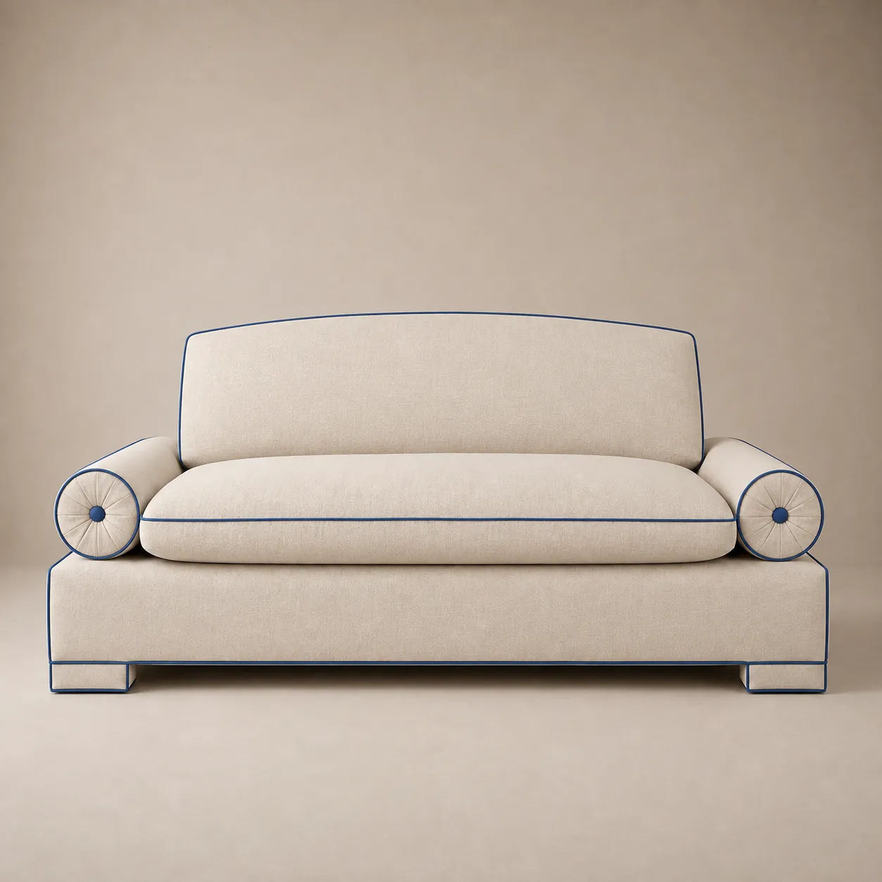 basti sofa linen sand blue piping background result