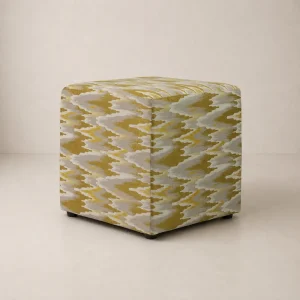 Laurent Square Pouf – Fandango by Dedar