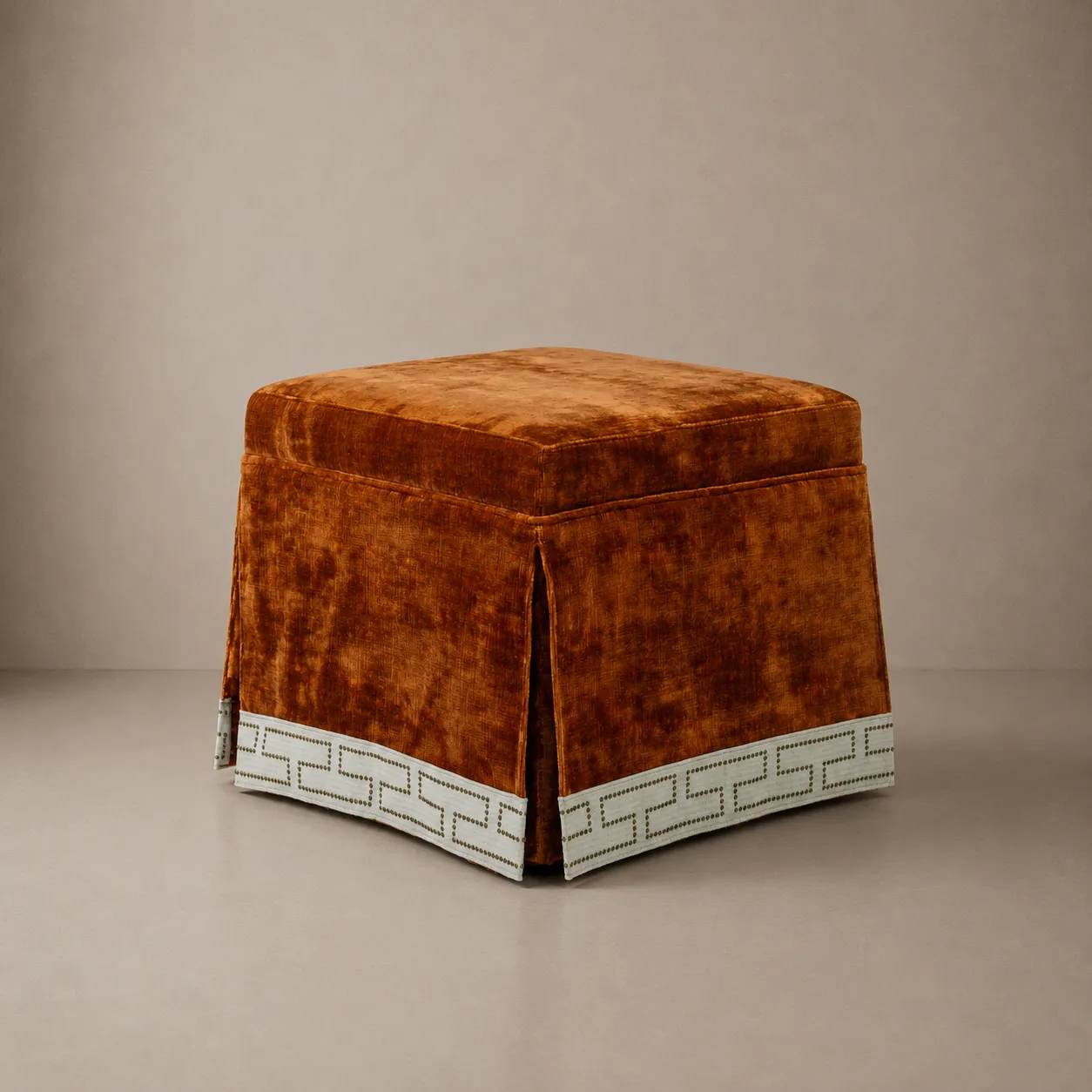 laurent square pouf studded border background result