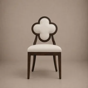Lucky Dining Chair – Beige With Selfpiping