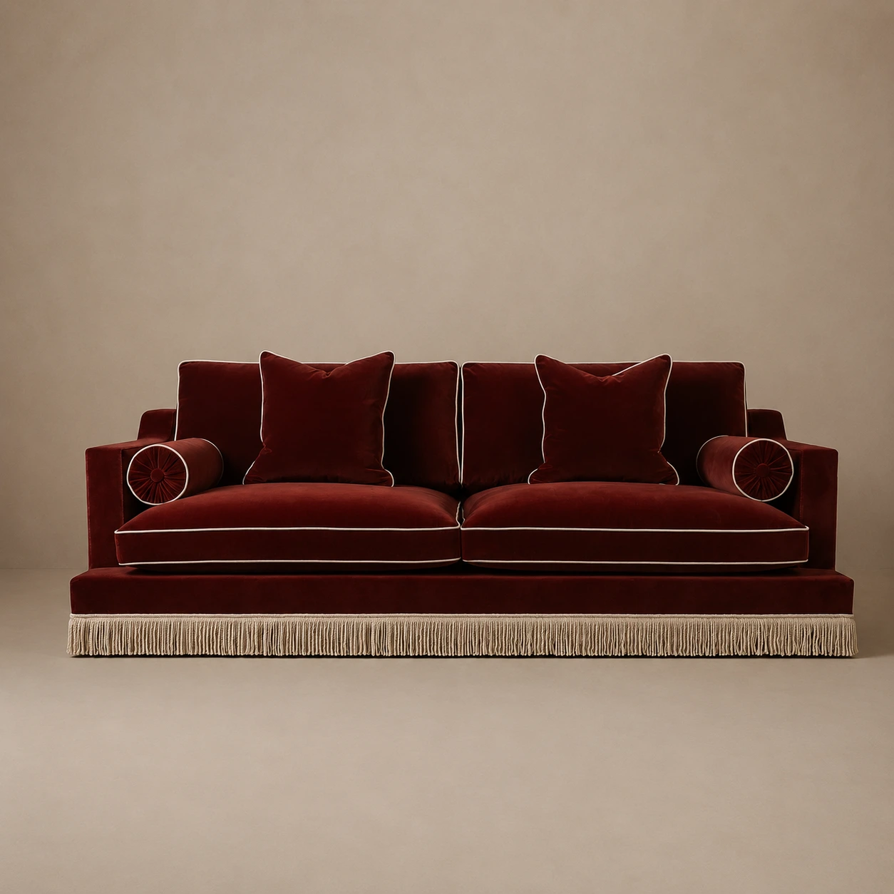 orlando sofa sangria fringe background
