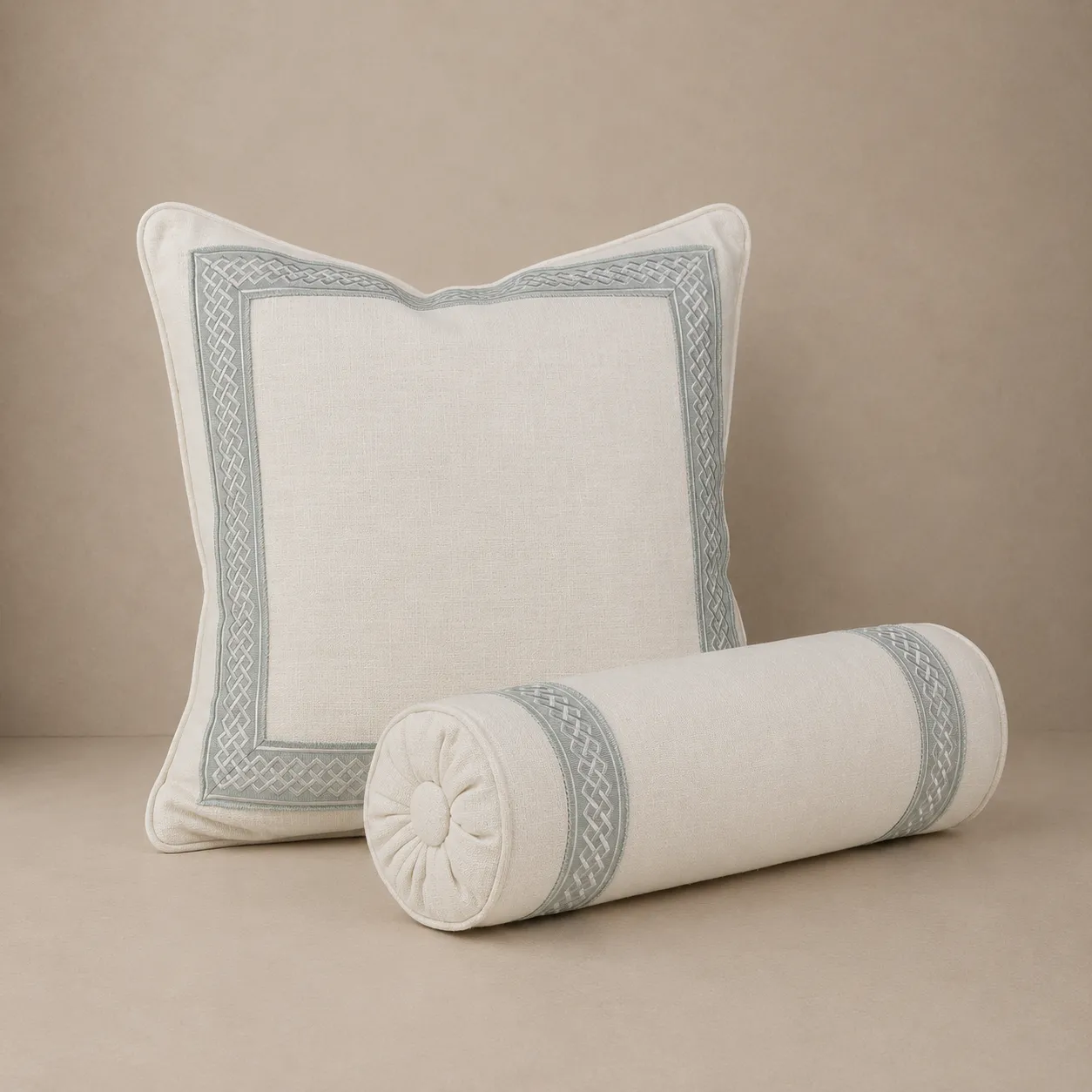 pillow bolster ivory tape background result