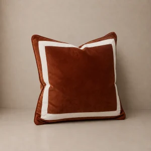 RIJD Pillow 50 x 50 cm – Velvet Rust & Trims